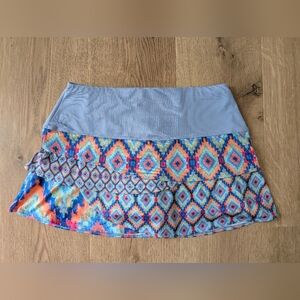 Lucky in Love Multicolor Geometric Tennis Skirt